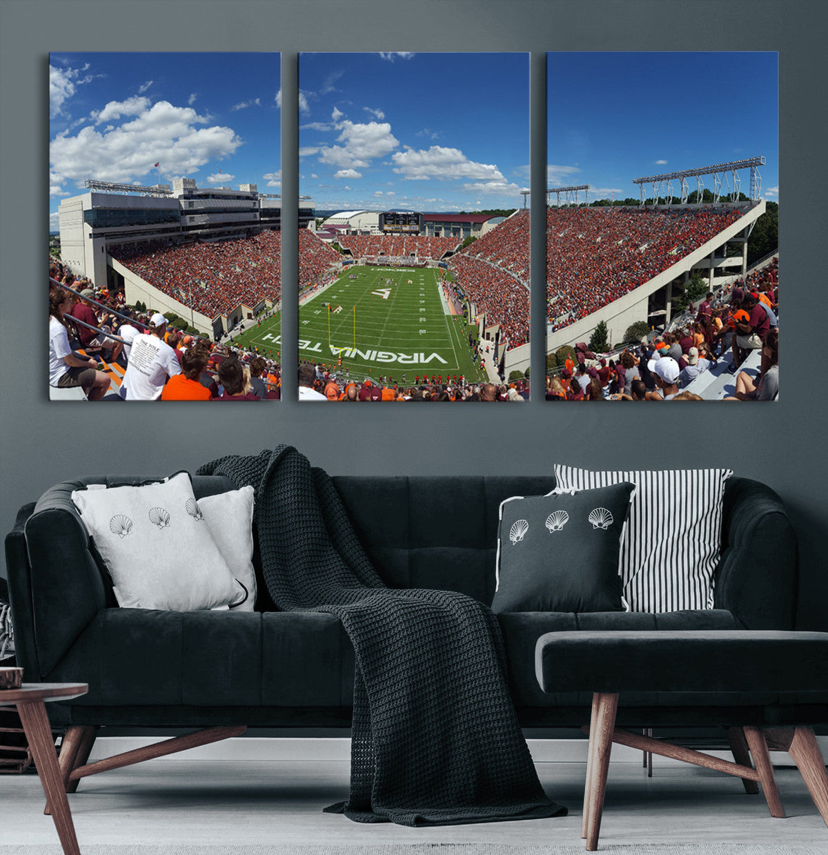 Virginia Tech Hokies Football Team Print - Blacksburg Lane