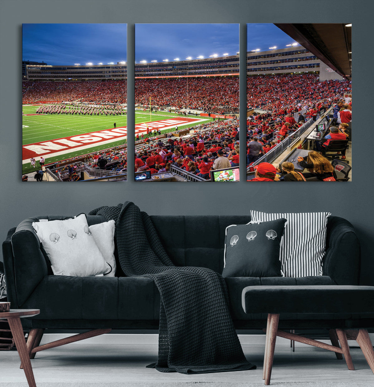 Wisconsin Badgers Football Team Print - Madison Camp Randall