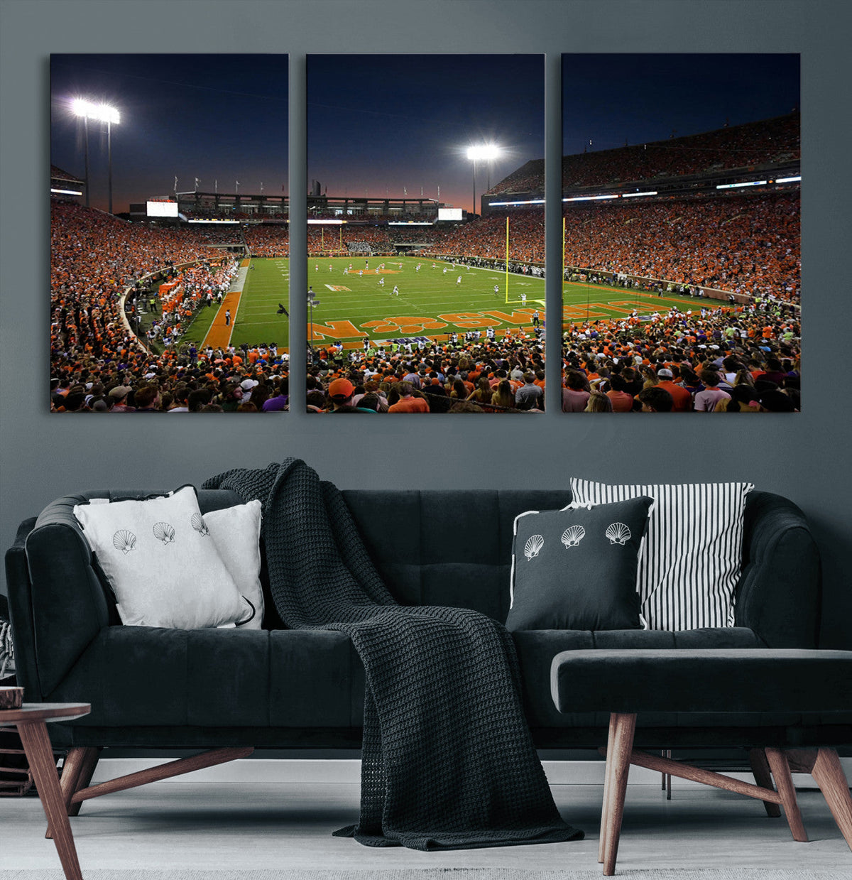 Clemson University Tigers Art Print, Football Team Print -