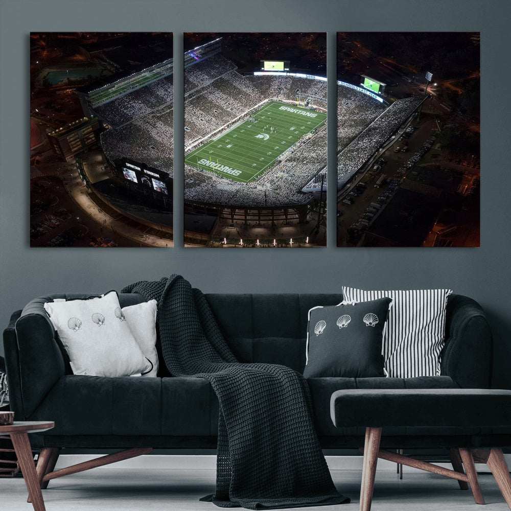 Michigan State Spartans Football Team Print - East Lansing