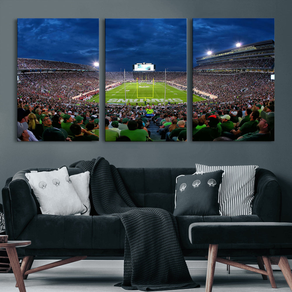 Michigan State Spartans Football Team Print - East Lansing