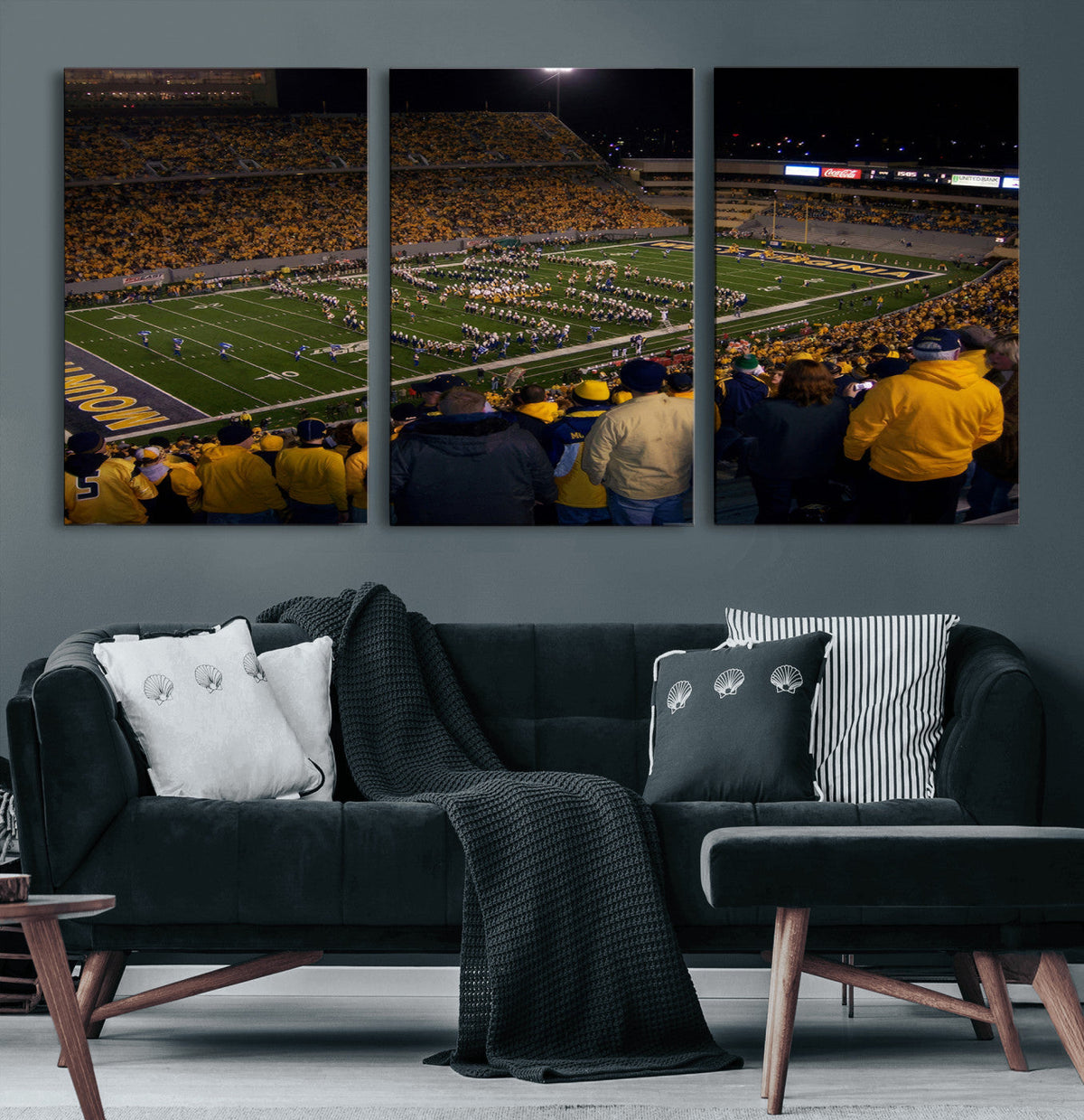 West Virginia Uni Mountaineers Football Team Print - Milan