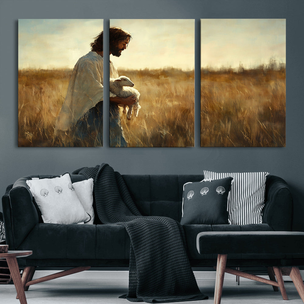 Jesus the Good Shepherd Wall Art Canvas Print -