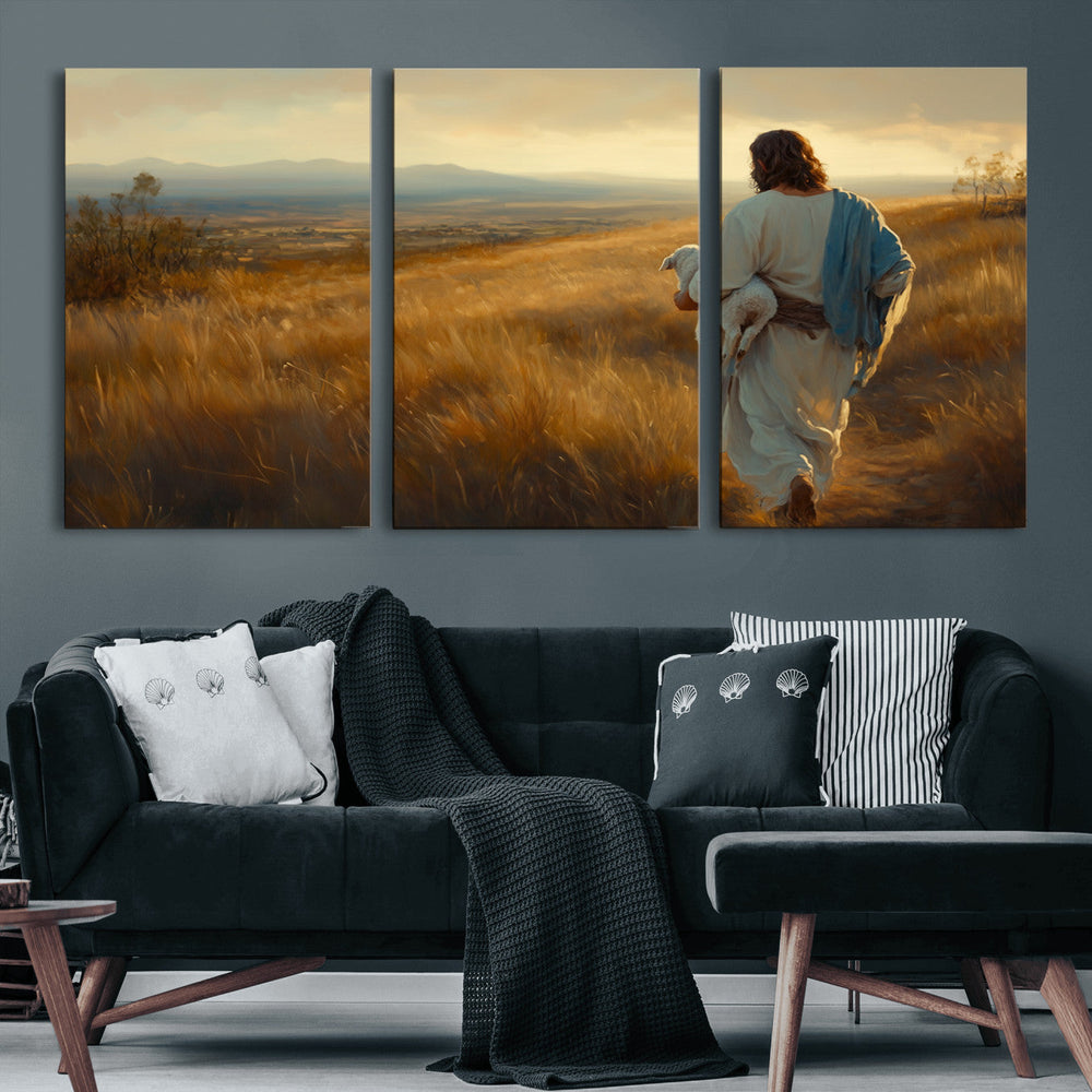 Jesus the Good Shepherd Wall Art Canvas Print -