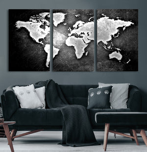 World Map Wall Art Canvas Print – Framed Wall Art for