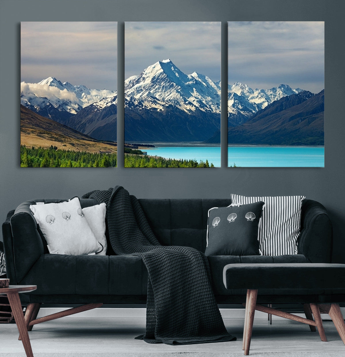 Mount Cook and Lake Pukaki Canvas Wall Art Print – Majestic