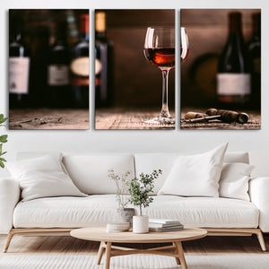Red Wine and Bottle Canvas Print