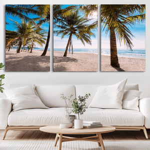 Palm Beach Tropical Island Wall Art Canvas Print