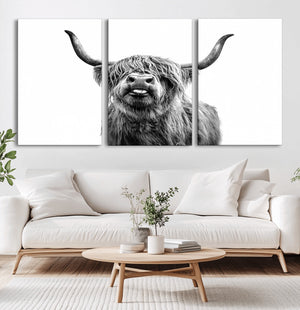 Fanny Scottish Highland Cow Cattle Art Print Farmhouse Wall