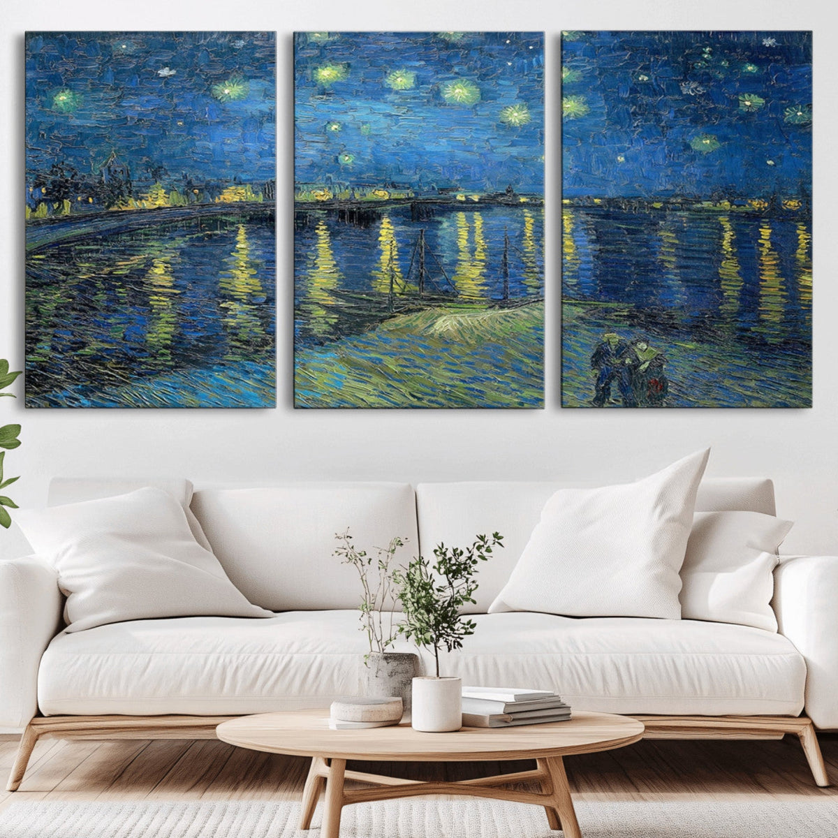 Vincent van Gogh Starry Night over the Rhone Abstract Wall