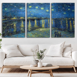 Vincent van Gogh Starry Night over the Rhone Abstract Wall