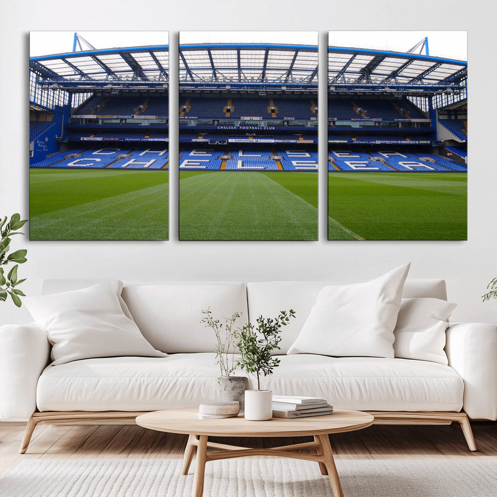 Chelsea FC Soccer Team Print - Stamford Bridge Stadium Wall
