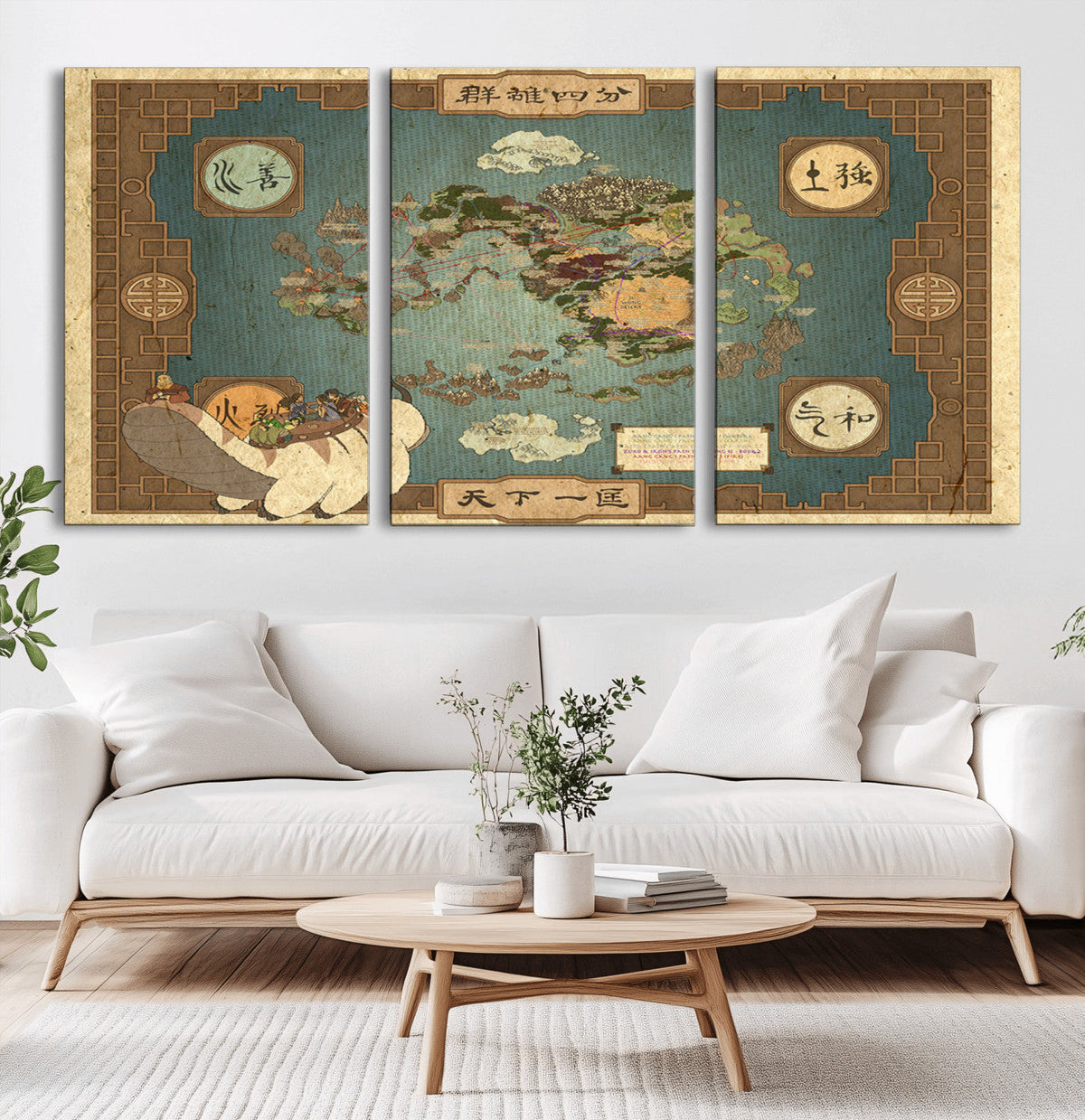 Avatar Wall Art: The Last Airbender Vintage Map - Wall Art