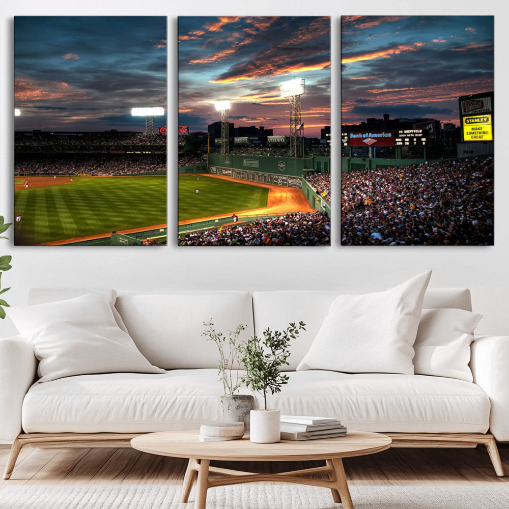 Fenway Park Wall Art Canvas Print | Large Baseball Stadium