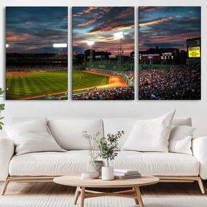 Fenway Park Wall Art Canvas Print | Large Baseball Stadium