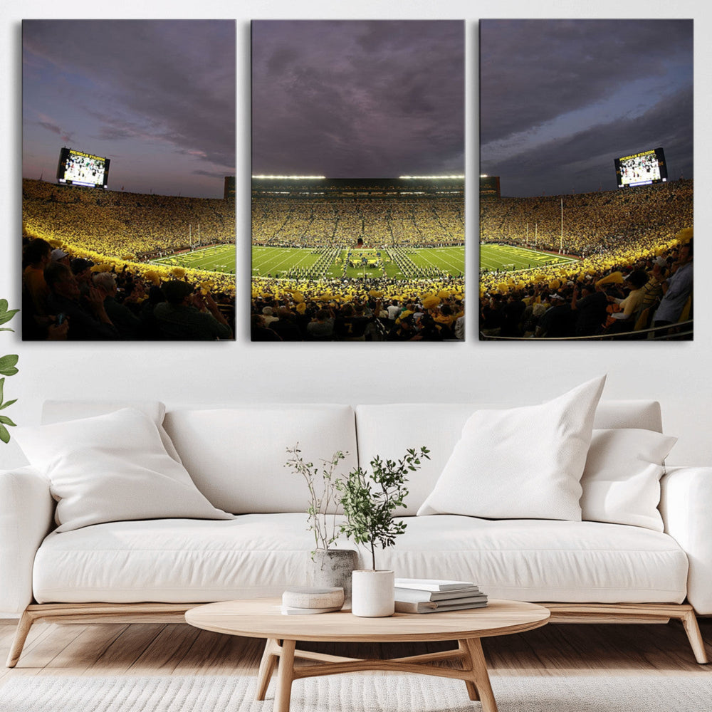 Michigan Wolverines Print - Michigan Stadium Wall Art Canvas