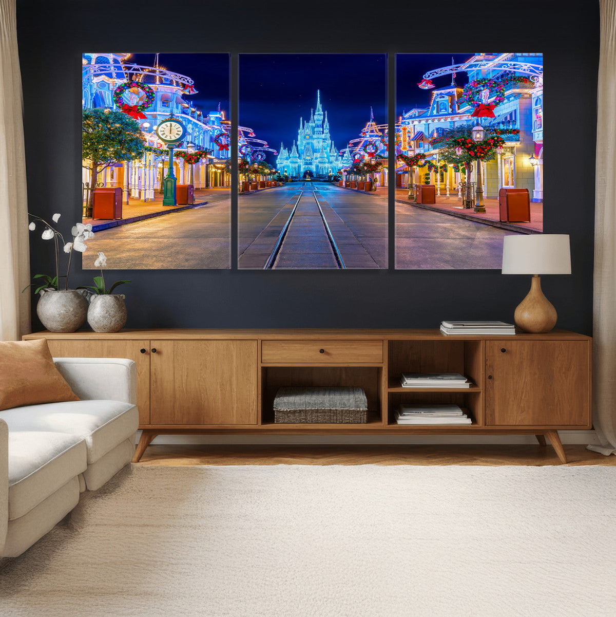 Disney Wall Art | Castle Large Wall Art Disney Magic Kingdom