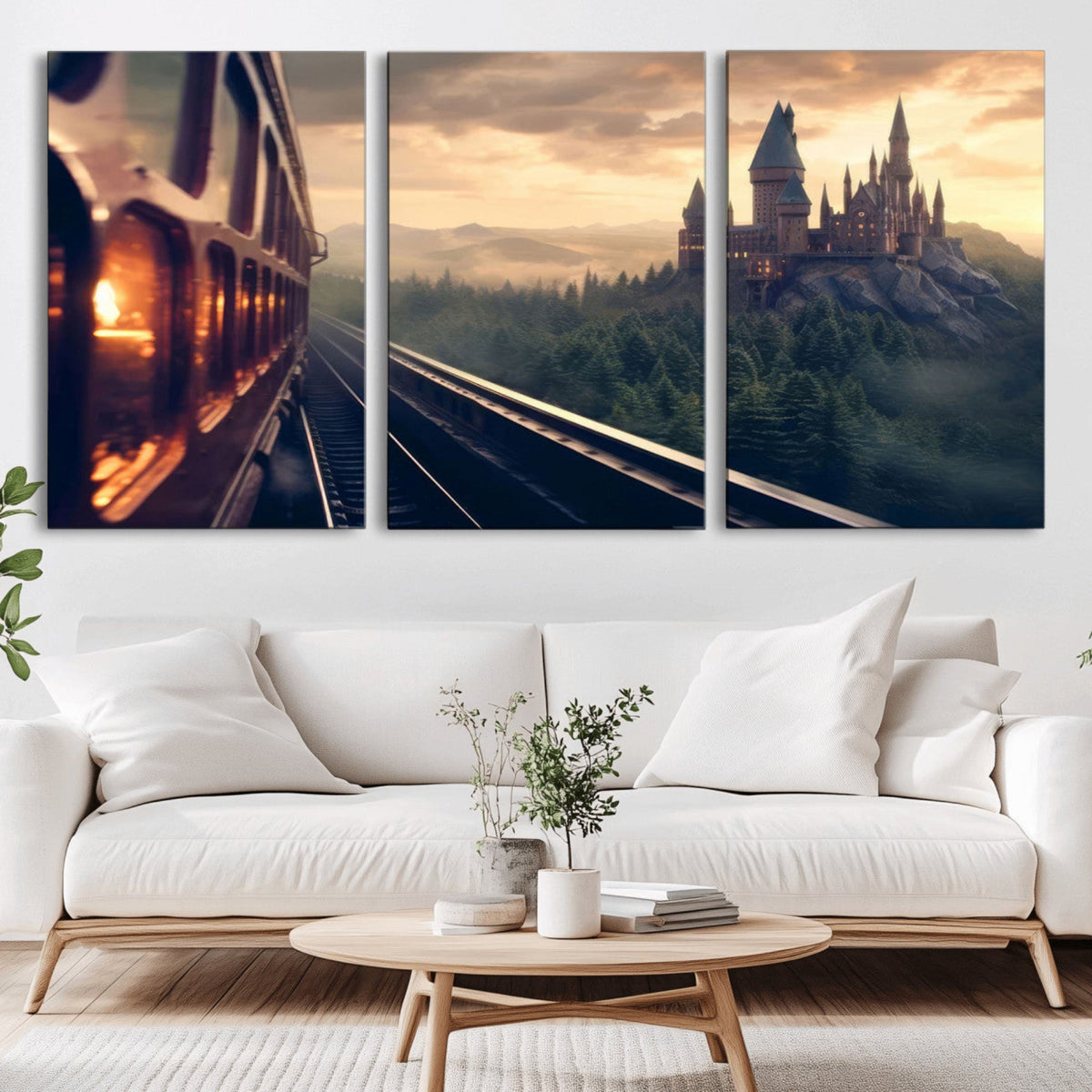 Harry Castle Wall Art Canvas Print, Wizard School Wall Art