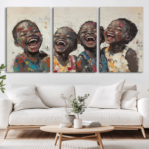 Shai Yossef Print - Joyful Childhood Canvas Wall Art -