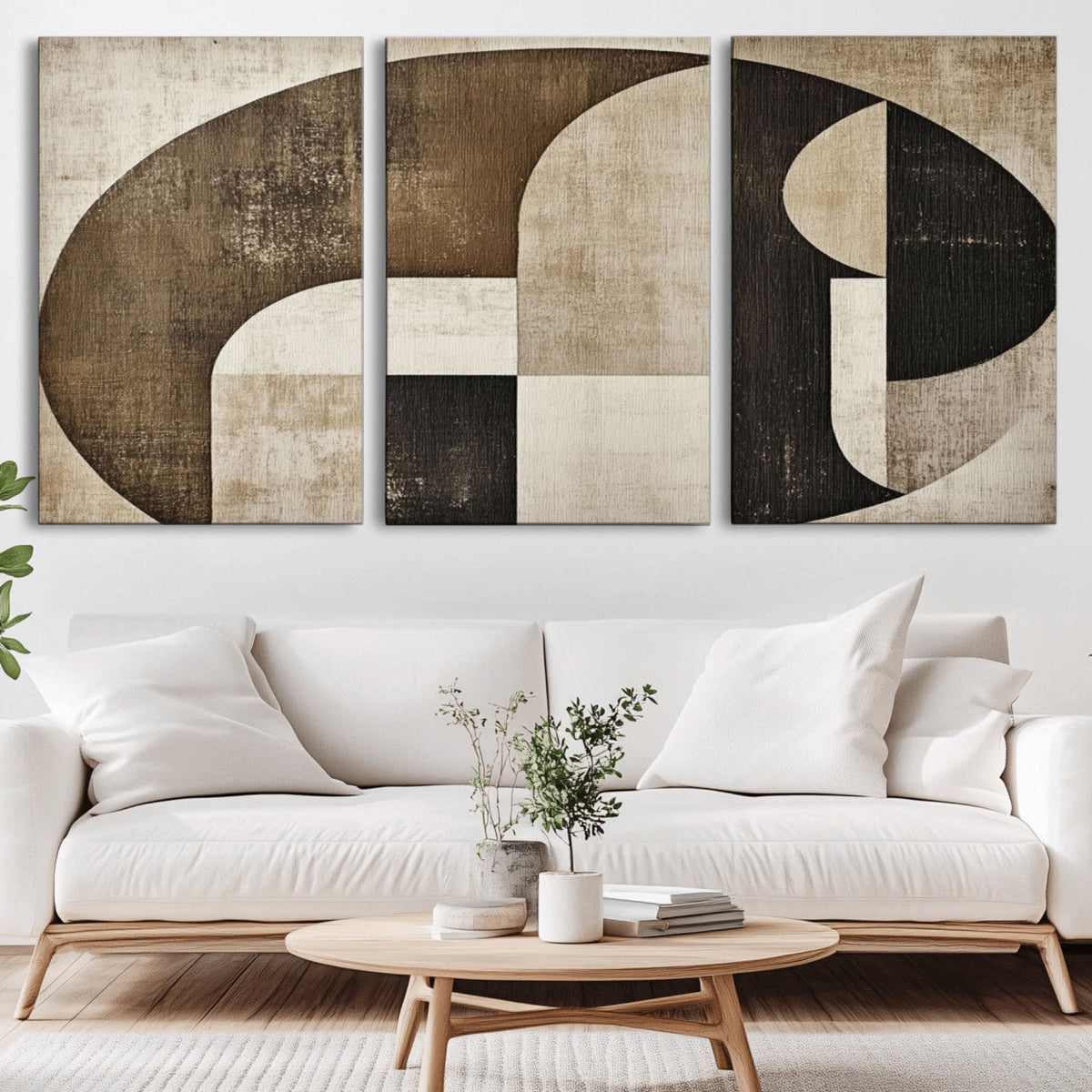 Wabi Sabi Abstract Wall Art | Geometric Modern Minimalist
