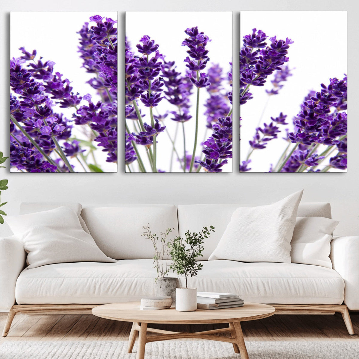 Lavender Flower Wall Art Canvas Print
