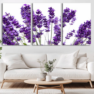 Lavender Flower Wall Art Canvas Print