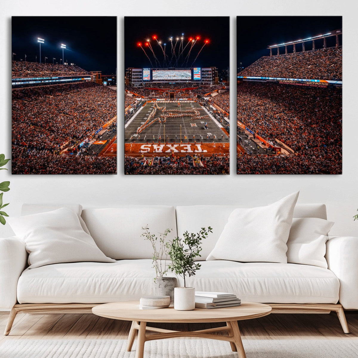 Texas Stadium Night Game Wall Art Canvas Print – Vibrant