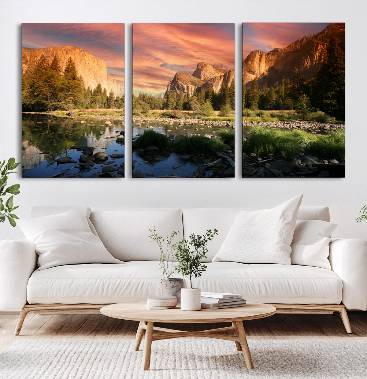 Yosemite Valley Wall Art, El Capitan Sunset Canvas Print,