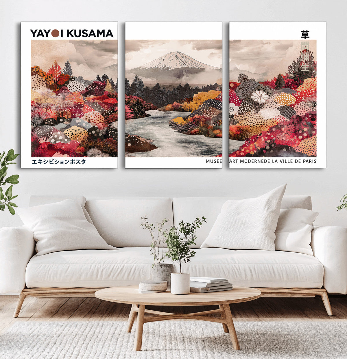 Yayoi Kusama Wall Art Canvas Print – Framed Large Abstract