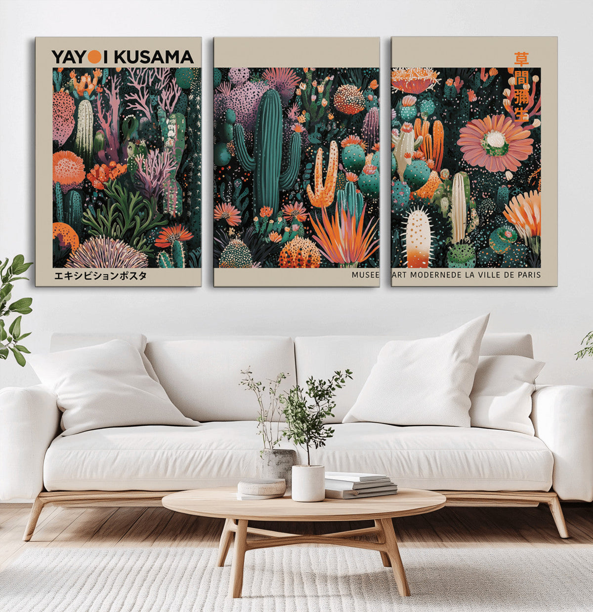 Yayoi Kusama Art Print Canvas – Abstract Mount Fuji Japanese