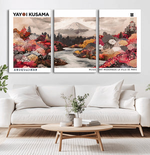 Modern Japanese Wall Art Canvas Print – Framed Abstract