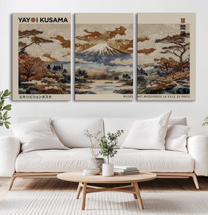 Yayoi Kusama Wall Art Canvas Print – Framed Modern Japanese