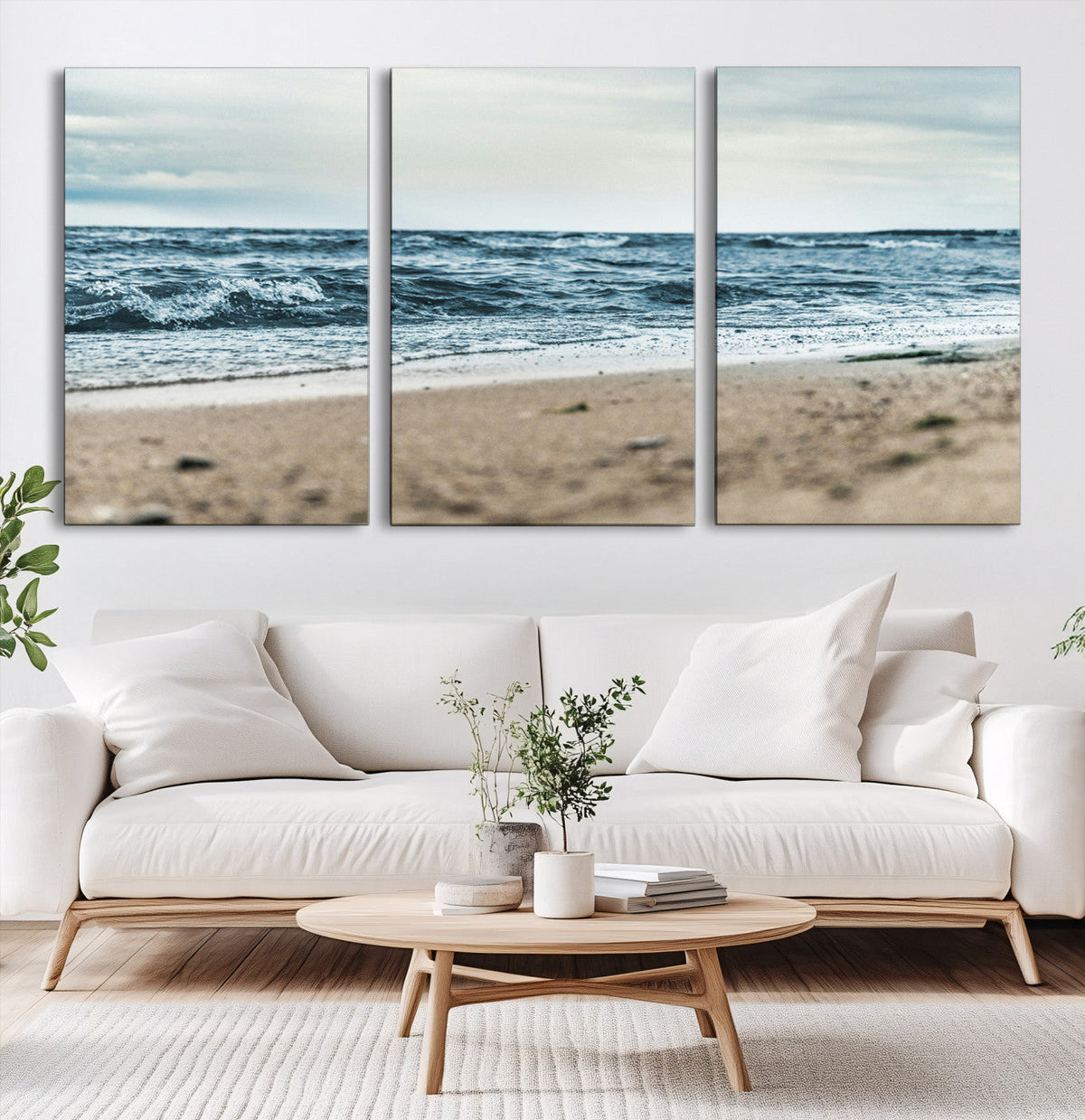 Ocean Wall Art Canvas Print – Moody Coastal Seascape Scene