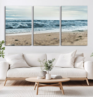 Ocean Wall Art Canvas Print – Moody Coastal Seascape Scene