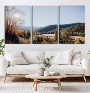 Rustic Landscape Wall Art Canvas Print – Serene Valley Scene