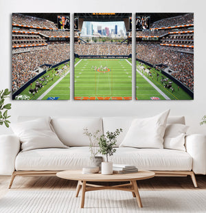 Chicago Bears Soldiers Field Wall Art Canvas Print – Framed