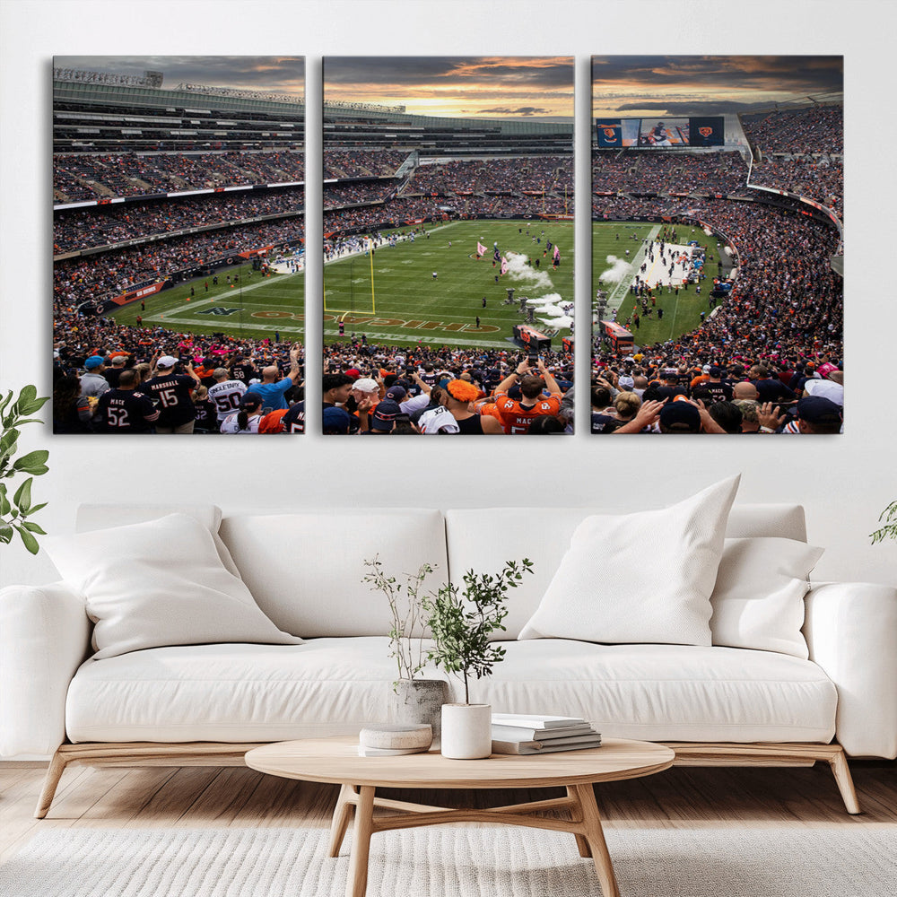 Chicago Bears Soldiers Field Wall Art Canvas Print – Framed