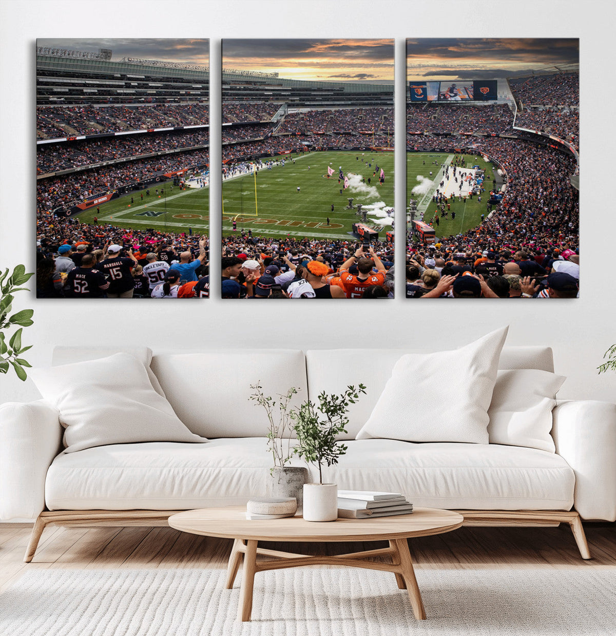 Chicago Bears Soldiers Field Wall Art Canvas Print – Framed