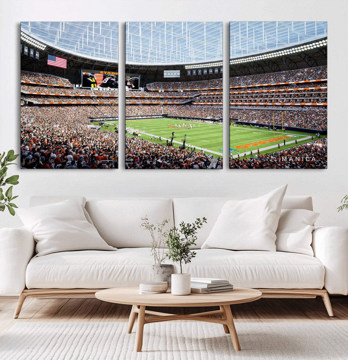 Chicago Bears Soldiers Field Wall Art Canvas Print – Framed