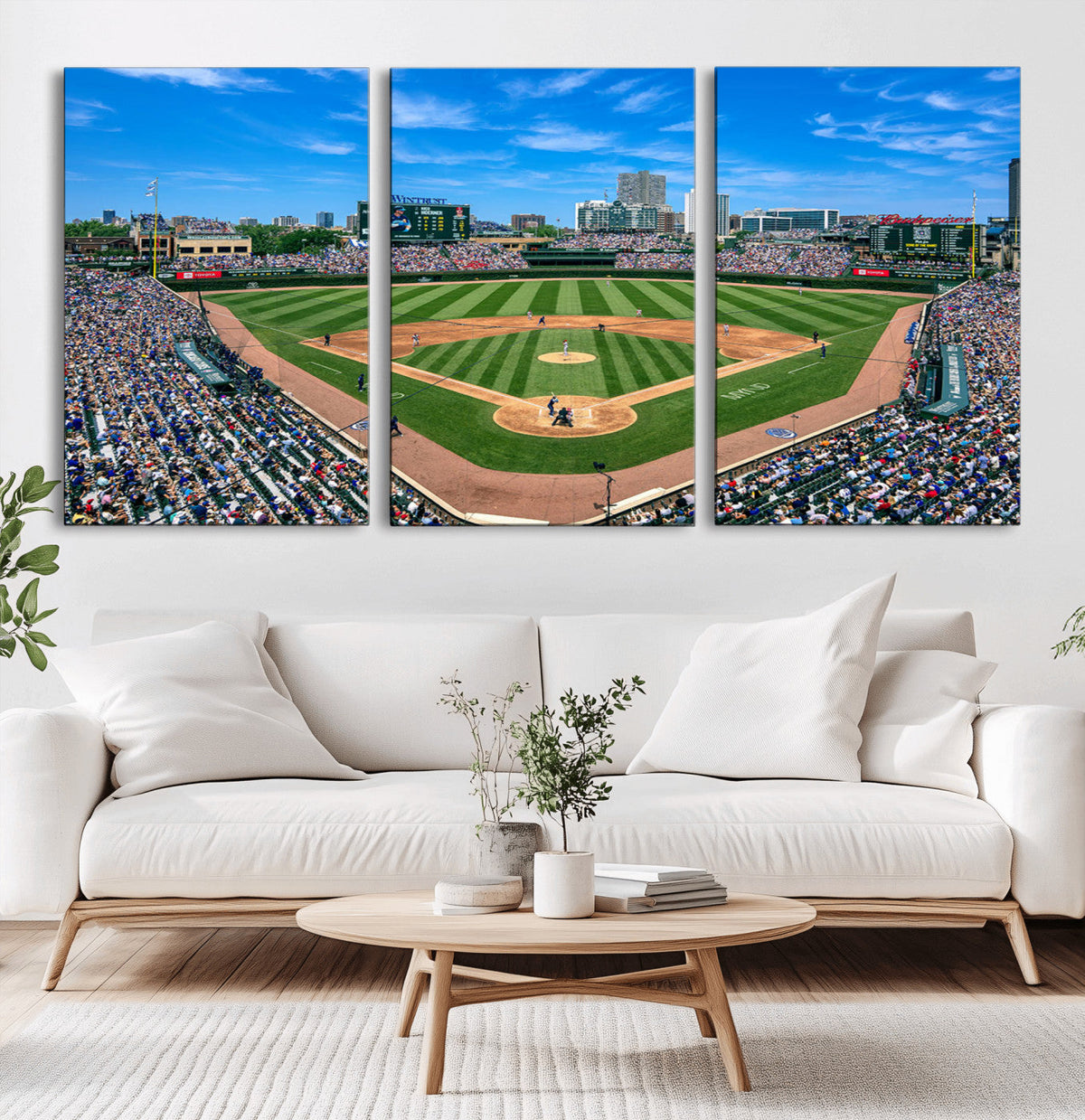 Wrigley Field Baseball Stadium Canvas Wall Art – Packed