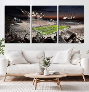 Penn State Stadium Wall Art – White Out Football Game Canvas