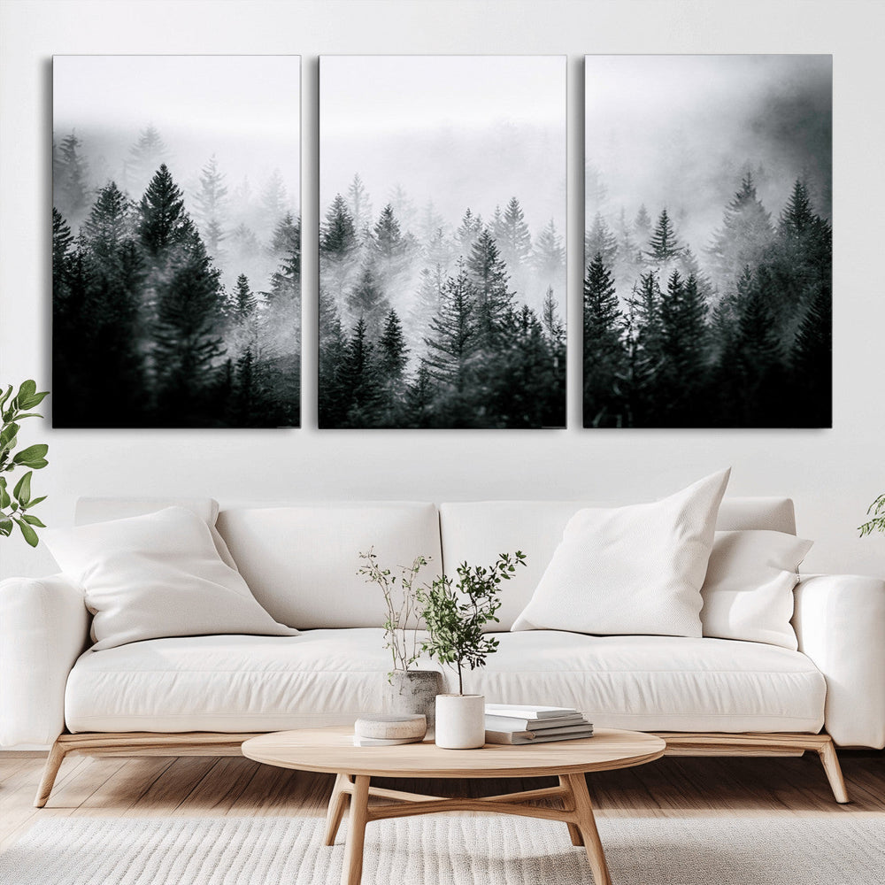 Minimal Beach Wall Art Canvas Print – Framed Ocean Swimming