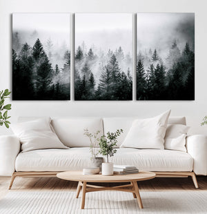 Elk Wall Art Canvas Print – Framed Snowy Forest Scene Art