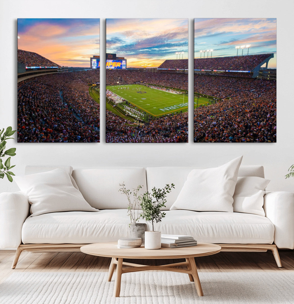 Jordan-Hare Stadium Wall Art Canvas Print, Football Stadium