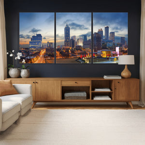 Atlanta Skyline Wall Art Canvas Print, Atlanta Downtown