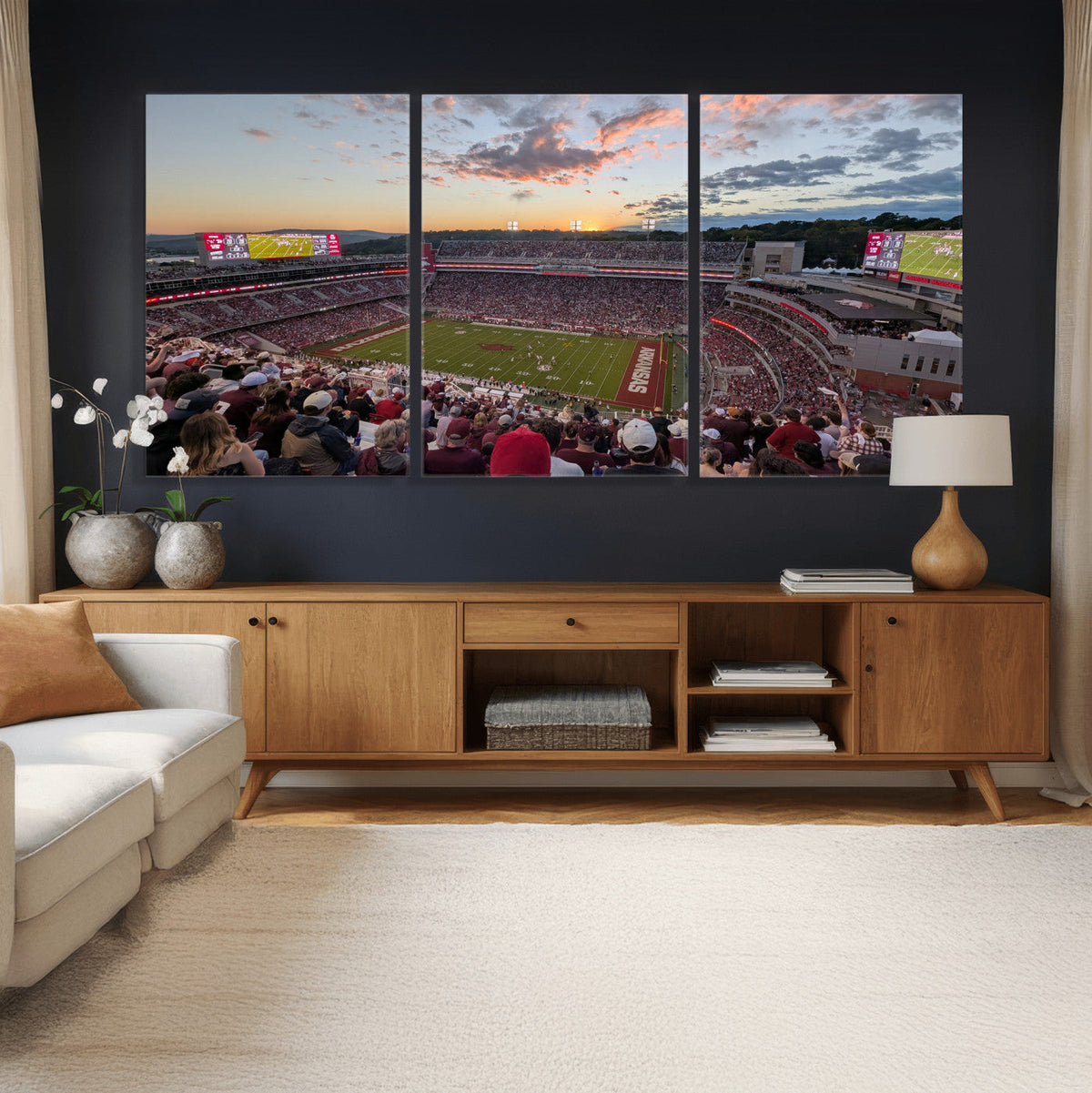 Donald W. Reynolds Razorback Stadium Wall Art Canvas Print –