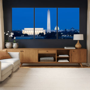 Washington DC Skyline Wall Art Canvas Print – Lincoln