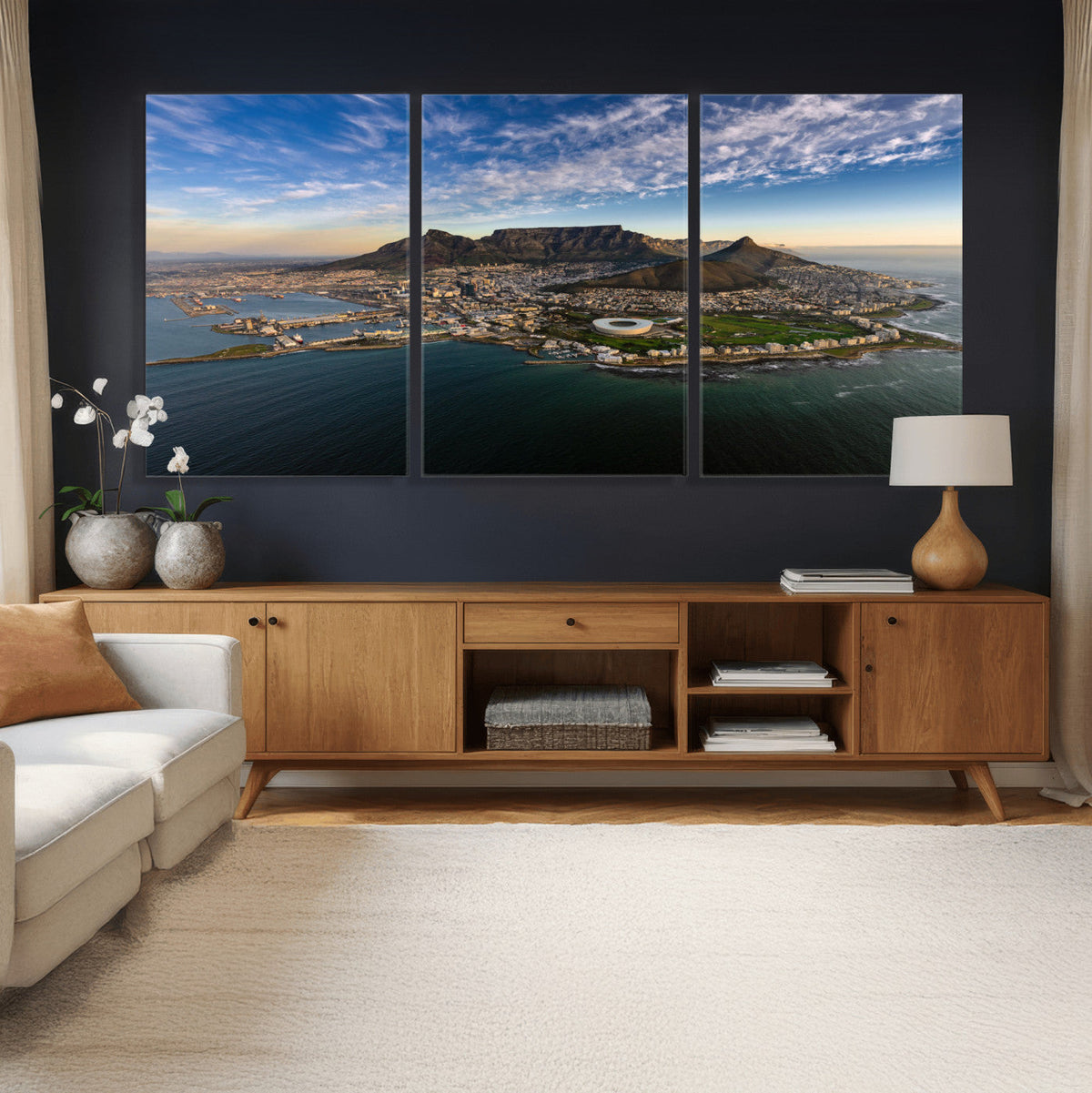 Cape Town Wall Art Canvas Print – Table Mountain Coastal