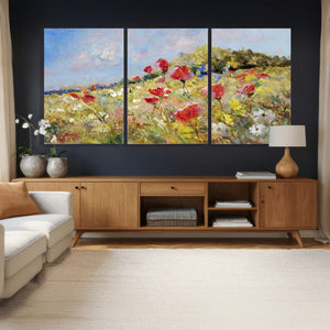 Abstract Mountain Landscape Wall Art Canvas Print – Textured