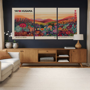 Yayoi Kusama Colorful Landscape Wall Art Canvas Print –